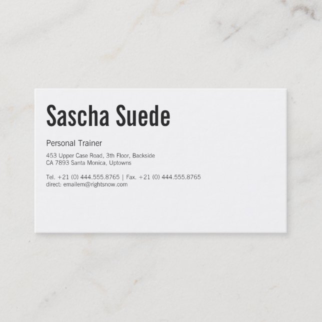 Tarjeta De Visita Profesional blanco y negro de lujo (Anverso)