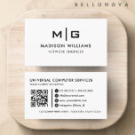 Tarjeta De Visita Profesional Blanco Y Negro personalizable<br><div class="desc">Tarjetas de visita personalizado: Únicas, profesionales y adaptadas a su marca: impresiona de forma duradera con las tarjetas de visita personalizado que reflejan su estilo y profesionalidad. Ya sea un empresario experimentado, un autónomo creativo o un profesional corporativo, nuestras tarjetas de visita personalizadas se diseñan para mejorar su identidad de...</div>