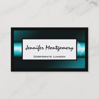 Tarjeta de visita profesional Blue Electric Modern