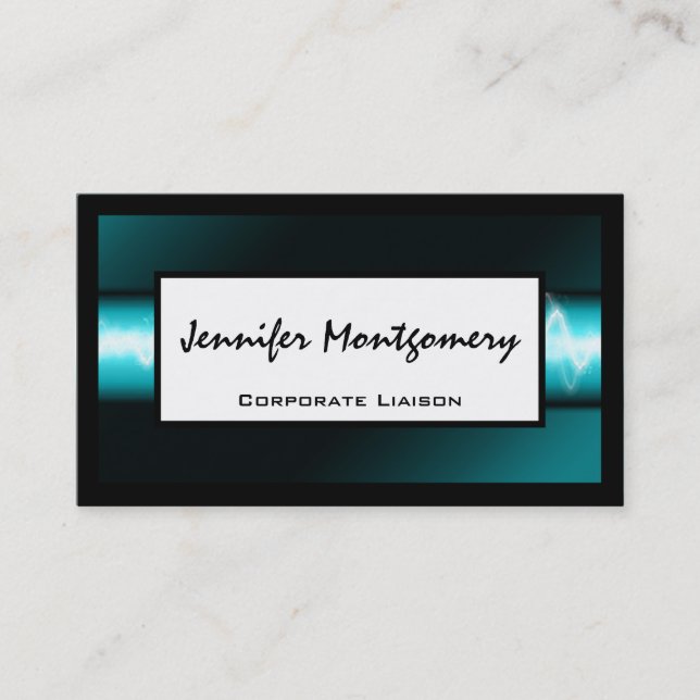 Tarjeta de visita profesional Blue Electric Modern (Anverso)