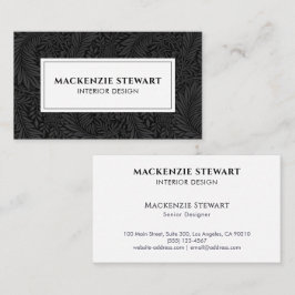 Tarjeta De Visita Profesional botánico de la cosecha blanca negra