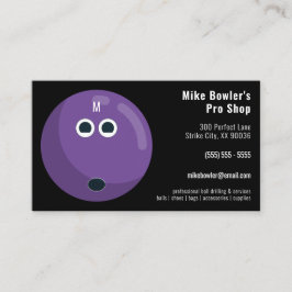 Tarjeta De Visita Profesional Bowling Pro Shop | Negro