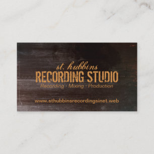 Tarjeta De Visita Profesional Brown Grungy Metalizado