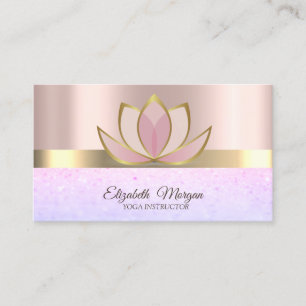 Tarjeta De Visita Profesional Chic Elegante Bokeh, Loto