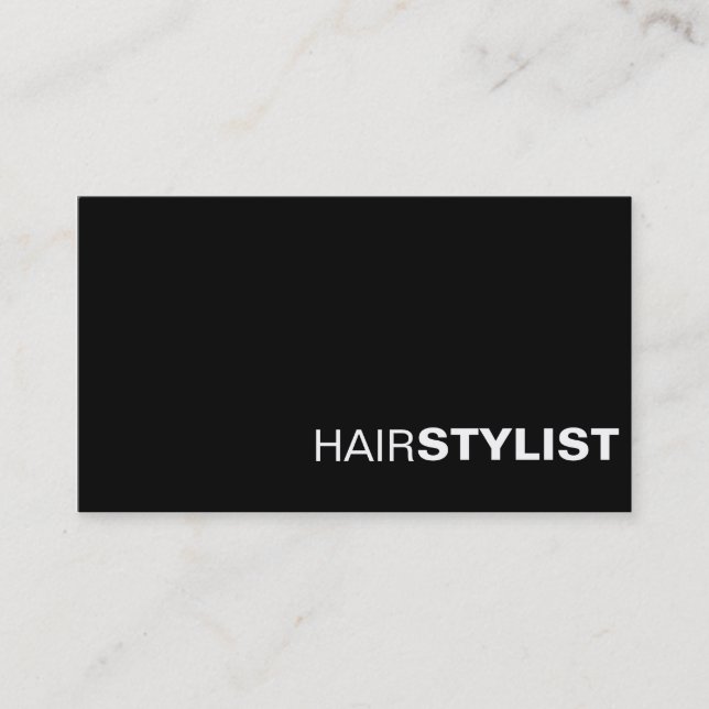 Tarjeta de visita profesional chic en negro y blan (Anverso)