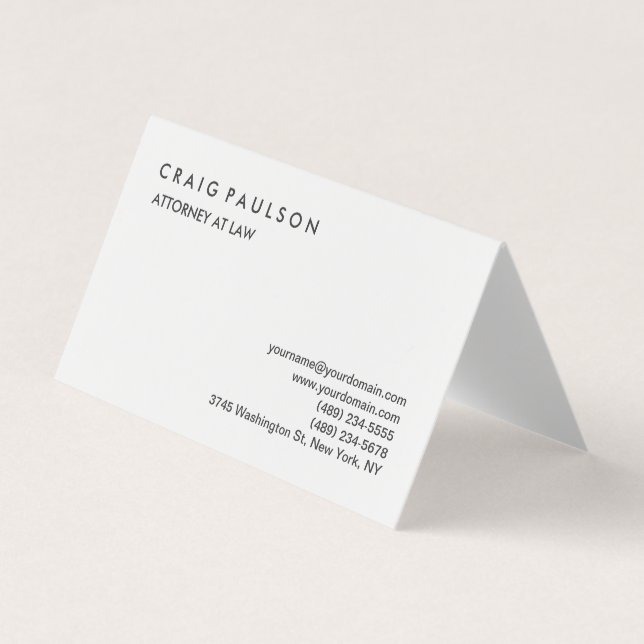 Tarjeta de visita profesional clásica elegante (Anverso)