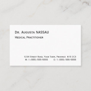 Tarjeta de visita profesional Clásica para el cuid