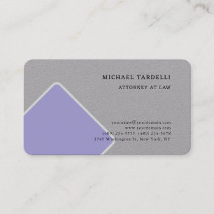 Tarjeta De Visita Profesional Clásico Minimalista Gris