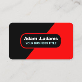 Tarjeta De Visita Profesional (código QR) Rojo y Negro brillante mod