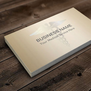 Tarjeta De Visita Profesional con clase del oro del símbolo médico