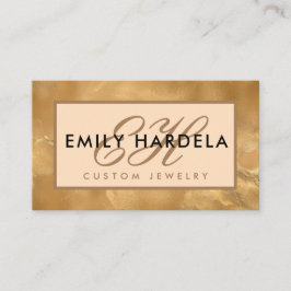 Tarjeta De Visita Profesional con efecto de cristal de oro