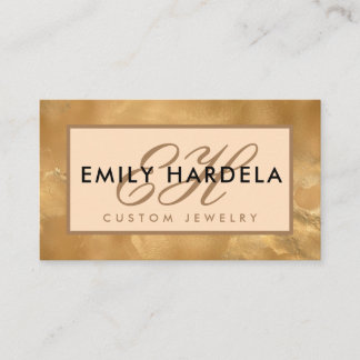 Tarjeta De Visita Profesional con efecto de cristal de oro