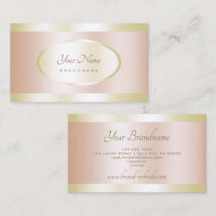 Tarjeta De Visita Profesional con efecto oro extravagante y Rosa Gol