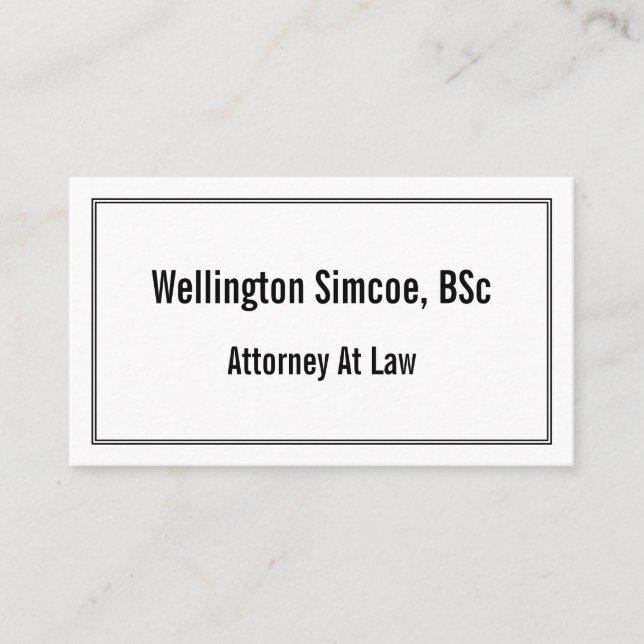 Tarjeta de visita profesional corporativa, legal (Anverso)