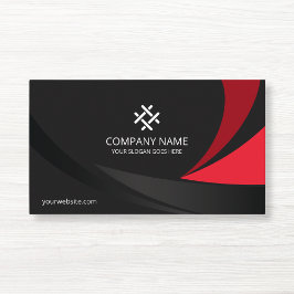 Tarjeta De Visita Profesional corporativo Moderno Black Red Premium