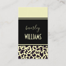 Tarjeta de visita profesional Cream Leopard