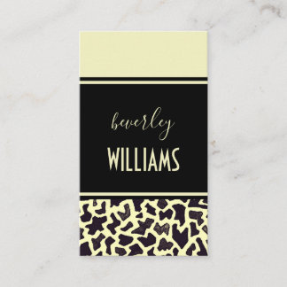 Tarjeta de visita profesional Cream Leopard