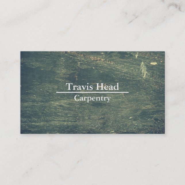 Tarjeta De Visita Profesional Crear su propio carpintero de madera (Anverso)