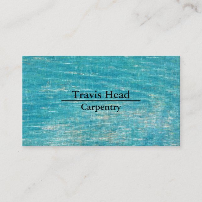 Tarjeta De Visita Profesional Crear su propio carpintero de madera (Anverso)