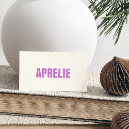 Tarjeta De Visita Profesional creativo de color blanco morado y negr