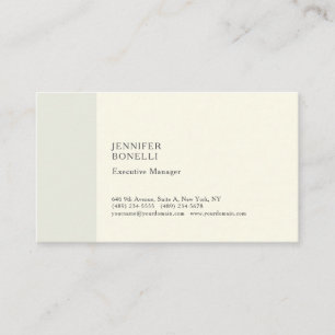 Tarjeta De Visita Profesional crema minimalista sal marina color