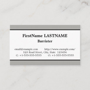 Tarjeta de visita profesional de abogados