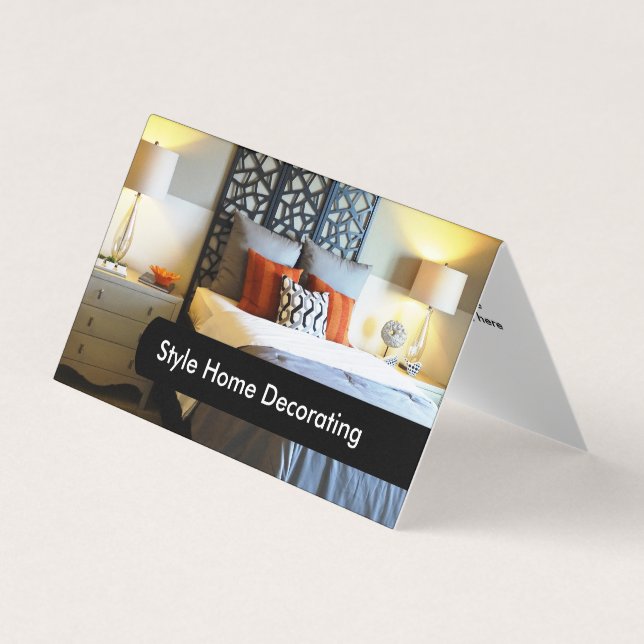 Tarjeta De Visita Profesional de adornamiento casero (Anverso)