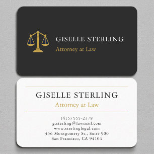 Tarjeta De Visita Profesional de alta categoría en negro y oro