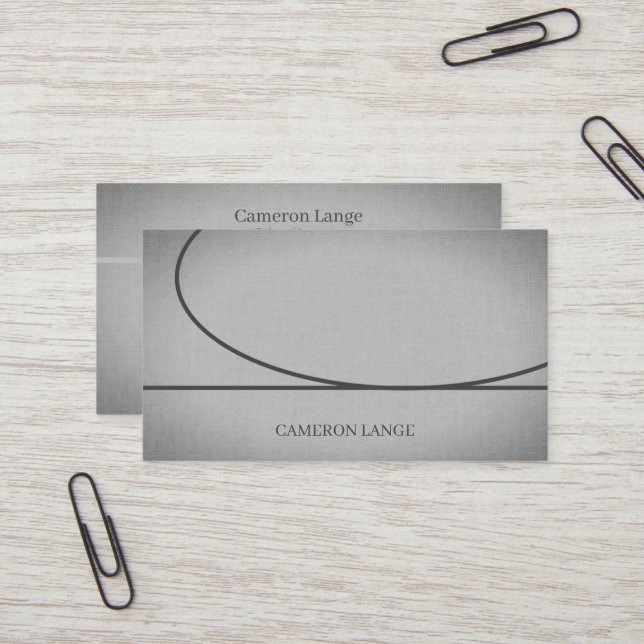 Tarjeta De Visita Profesional de arte sencillo, gris, moderno coche  (Anverso/Reverso In Situ)