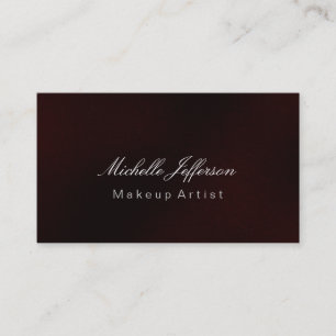 Tarjeta de visita profesional de artista de maquil