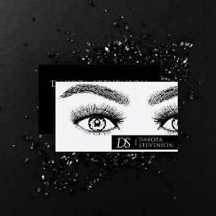 Tarjeta De Visita Profesional de Artistas de Ojo   Blanco y negro