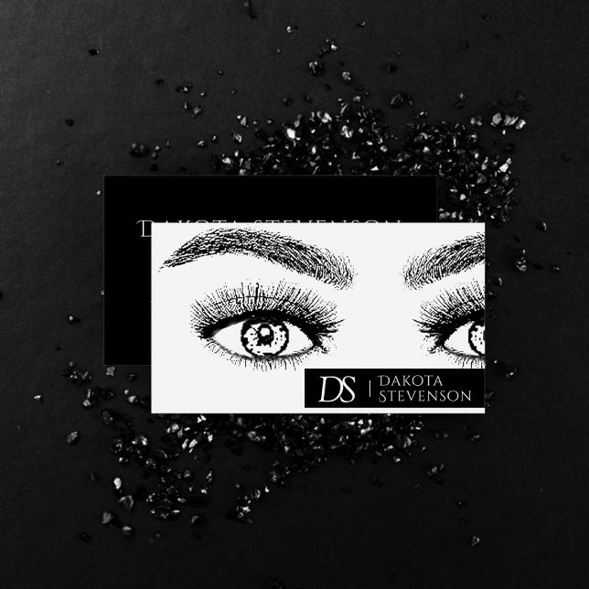 Tarjeta De Visita Profesional de Artistas de Ojo | Blanco y negro (Subido por el creador)