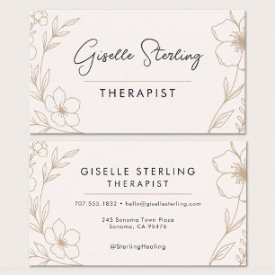 Tarjeta De Visita Profesional de Asesoramiento Floral Moderno