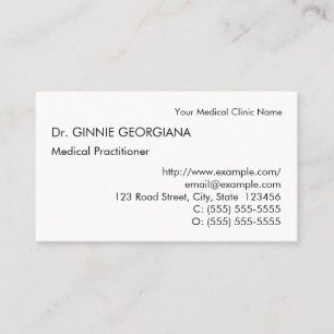 Tarjeta de visita profesional de atención médica