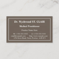 Tarjeta de visita profesional de atención médica p
