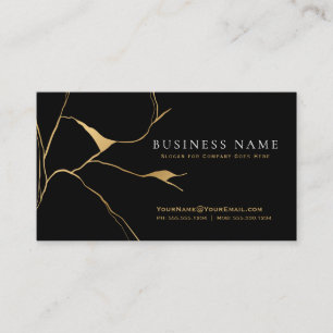 Tarjeta De Visita Profesional de Black and Gold Kintî