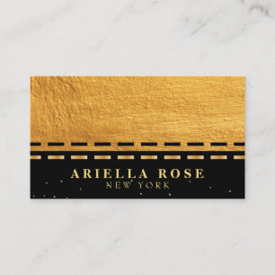 Tarjeta De Visita Profesional de Black and Gold Luxury