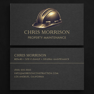 Tarjeta De Visita Profesional de Casco de Seguridad para Mantenimien