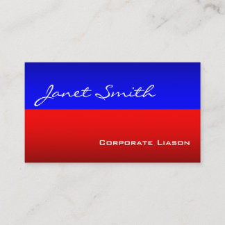 Tarjeta de visita profesional de color rojo blanco