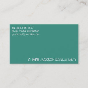 Tarjeta De Visita Profesional de color sólido