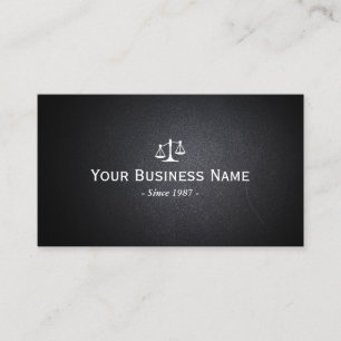 Tarjeta De Visita Profesional de cuero oscuro del abogado del