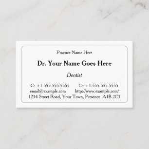 Tarjeta De Visita Profesional de cuidado de la salud con estilo vint