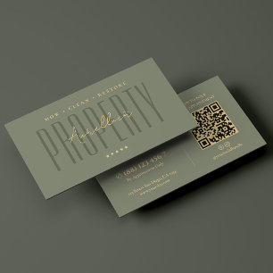 Tarjeta De Visita Profesional de Cuidado Exterior de Paisaje Verde