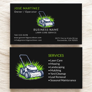 Tarjeta De Visita Profesional de cuidado y servicios de jardín verde