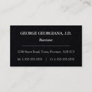 Tarjeta de visita profesional de derecho humilde
