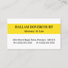 Tarjeta de visita profesional de Derecho sencillo