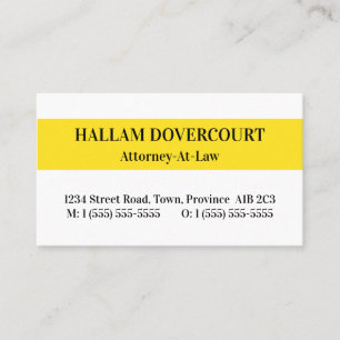 Tarjeta de visita profesional de Derecho sencillo