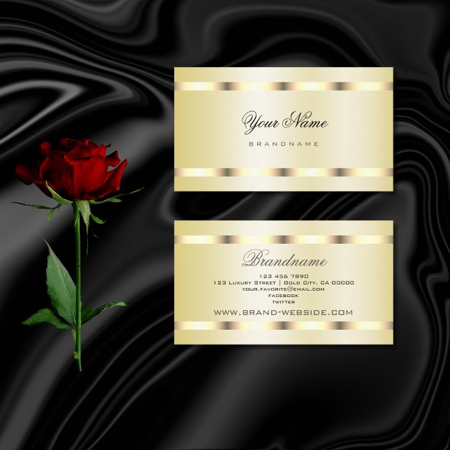 Tarjeta De Visita Profesional de diseño con efecto Gold de lujo y el (Subido por el creador)