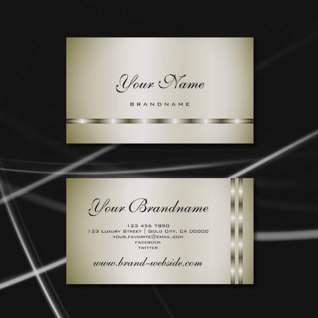 Tarjeta De Visita Profesional de diseño con efecto platino de lujo (Subido por el creador)