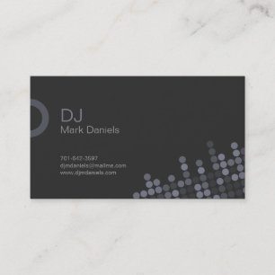 Tarjeta de visita profesional de DJ